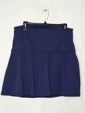 Lands' End Plus Size Swim Skirt 18W Navy Blue Stretch Beach Vacation Pool